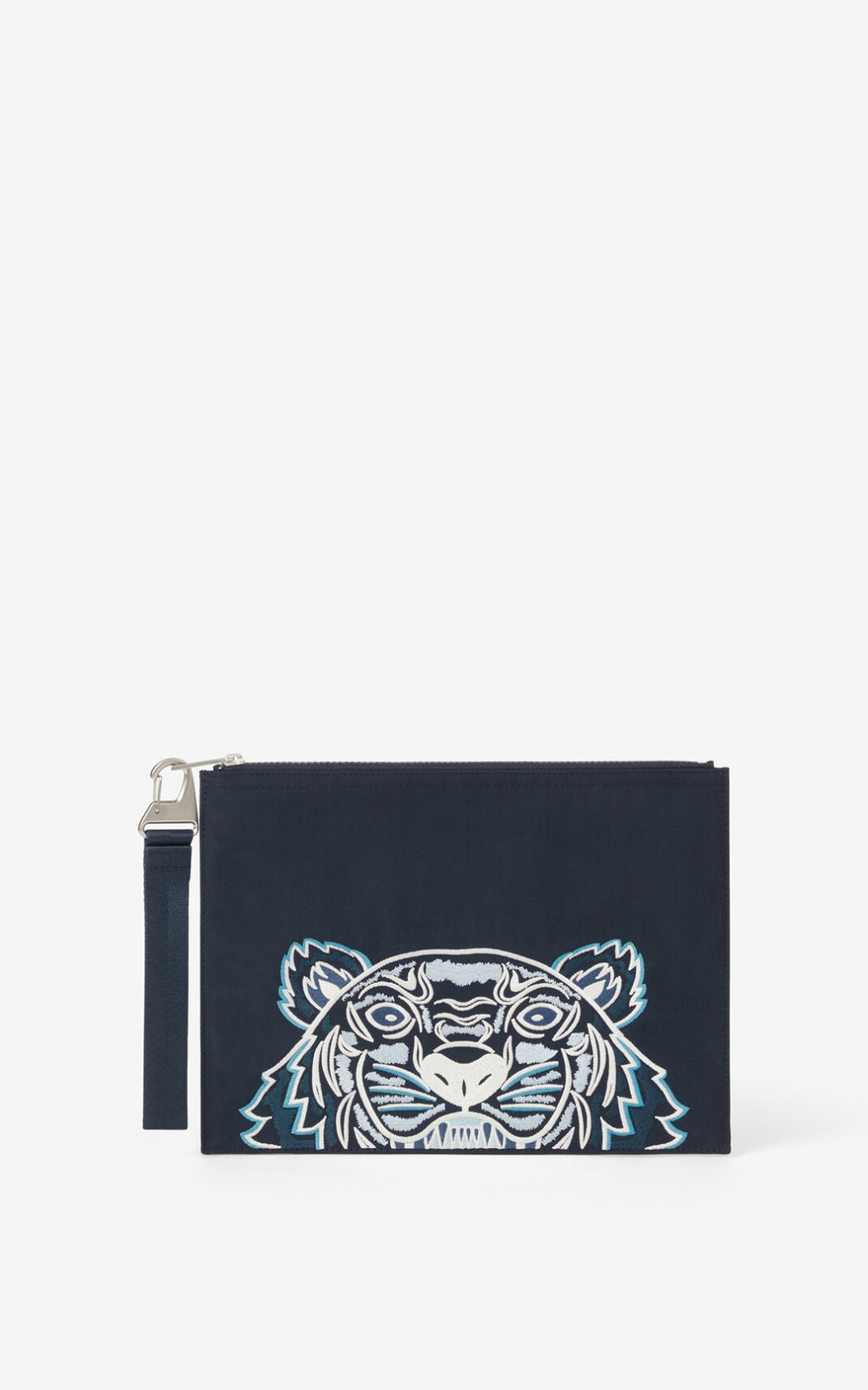 Pochette Kenzo Large Toile Kampus Tiger Homme Bleu | ICSA-10458